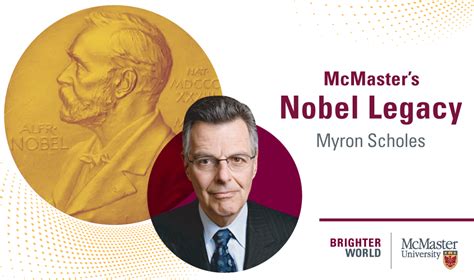 McMaster’s Nobel Legacy: Myron Scholes - Brighter World