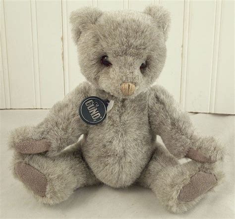 Vintage 1986 Gund Teddy Bear 9 Gray Stuffed Gundy Bear