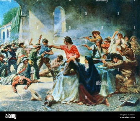 Alamo battle fighting hi-res stock photography and images - Alamy