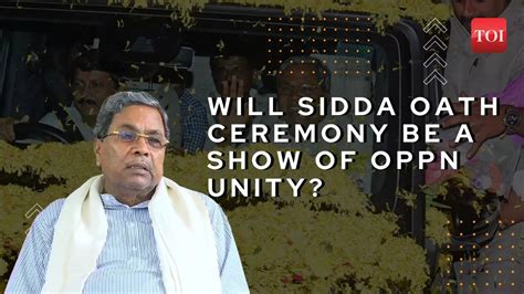 Will Karnataka CM Siddaramaiah's oath ceremony turn into a show of ...