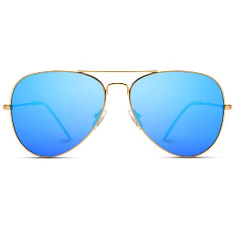 Walter Classic Polarized Lens Aviator Sunglasses Blue/Green Tinted ...