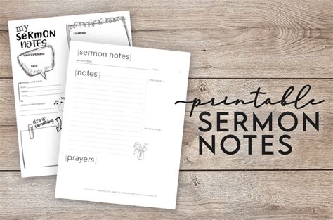 FREE Sermon Notes Templates | ChurchArt Online Blog