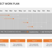 Animated Project Work Plan Gantt Chart PowerPoint Template
