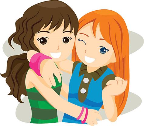 Girl Friends Clip Art, Vector Images & Illustrations - iStock