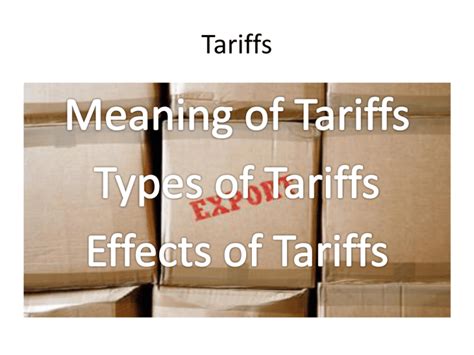 Tariffs