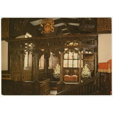 Postcard Interior St. Nicholas Chapel, Cholmondeley Castle, Cheshire on ...