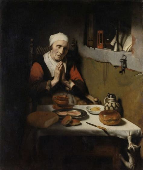 Old Woman Saying Grace, Known as 'The Prayer without End'. ca. 1656 ...