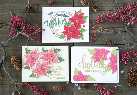 Hero Arts - Christmas - Card Kit - Color Layering - Poinsettia Bundle