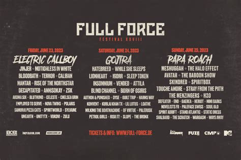 Our Must See Acts For Full Force 2023! - THE ROCK FIX