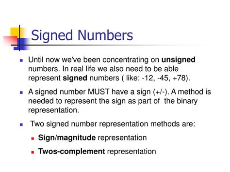 PPT - Signed Numbers PowerPoint Presentation, free download - ID:6867650