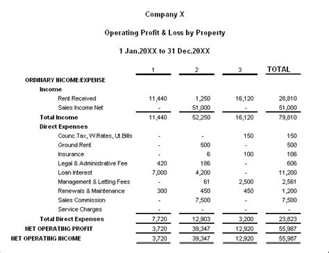 7+ Profit And Loss Account Formats In Excel - Excel Templates