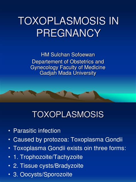 Toxoplasmosis in Pregnancy | Epidemiology | Earth & Life Sciences