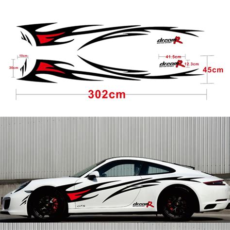 Car styling DREAM R Flame Graphics Design Car Sticker for Whole Auto Body Vinyl Sticker ...