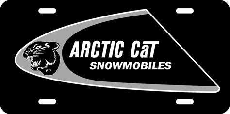 Arctic Cat Swoosh Vintage Snowmobile License Plate