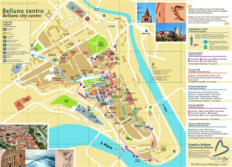 Belluno Tourist Map - Ontheworldmap.com