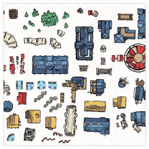 Wonderdraft Town & City Map Assets (Pt.3) | 2-Minute Tabletop | Map symbols, City maps, Fantasy map