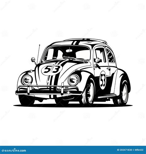 Volkswagen Beetle Cartoon Royalty-Free Stock Photography | CartoonDealer.com #92004299