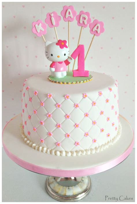 Hello Kitty 1Rst Birthday | Desery, Torty urodzinowe, Tort