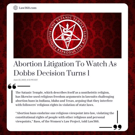 The Satanic Temple on Twitter: "TST's lawsuits challenging the abortion bans in Indiana, Texas ...