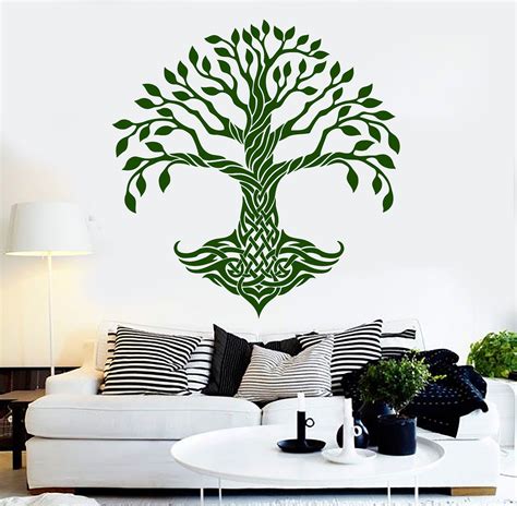 Vinyl Wall Decal Celtic Tree Pattern Ireland Irish Art Decor Stickers Murals Unique Gift (ig4806 ...