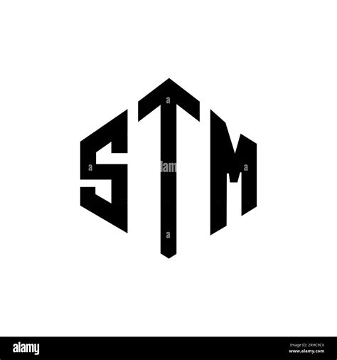 STM letter logo design with polygon shape. STM polygon and cube shape logo design. STM hexagon ...