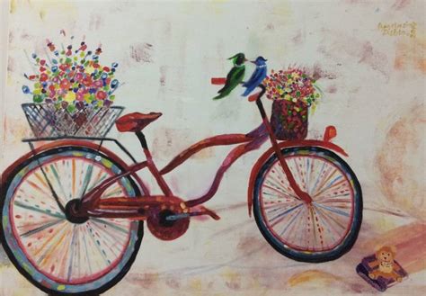 First bicycle Painting by Anastasia Dishlitash | Saatchi Art