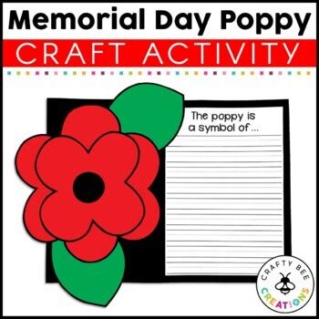 Memorial Day Craft | Memorial Day Poppy Craft | Remembrance Day Craft