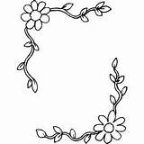 Flower Borders Clip Art Coloring Pages sketch template