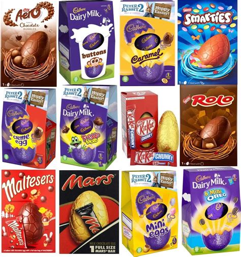 Cadbury Nestle Chocolate Easter Egg Bundle - Pack of 3 Assorted (122g-140g): Amazon.co.uk: Grocery