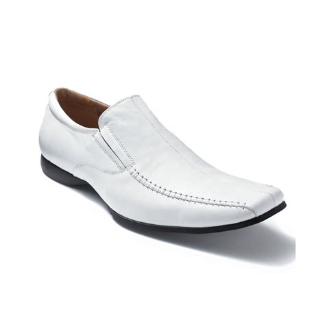 Lyst - Steve Madden Carano Slipon Dress Shoes in White for Men