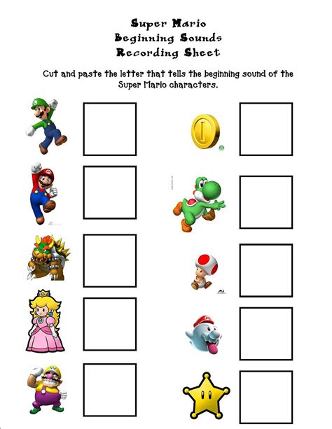 Printable Super Mario Activity Sheets - Printable Word Searches