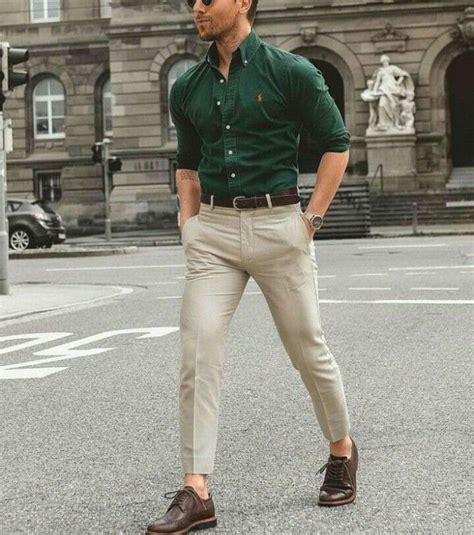 Emerald green shirt outfit men | Dresses Images 2022