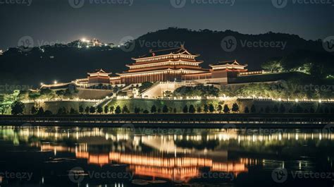 Night view of The National Palace Museum. Generative AI 32977141 Stock Photo at Vecteezy