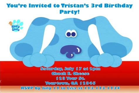 Blue's Clues Invitations Personalized Party Invites