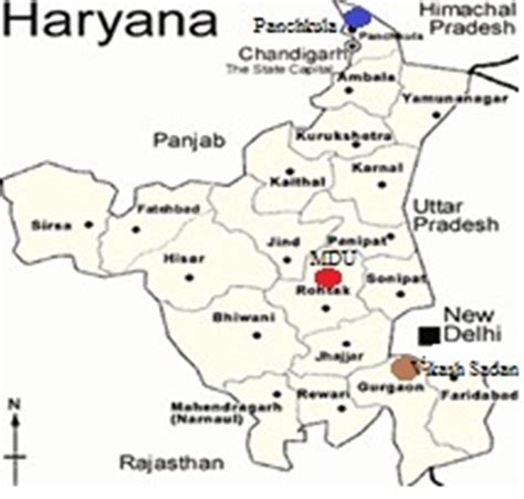 Figure 1. Map of Haryana state showing study area: Gurgaon (now Gurugram), Rohtak and Panchkula ...