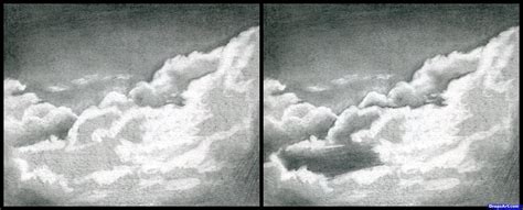 how to draw realistic clouds, draw clouds step 9 Sketch Cloud, Cloud ...