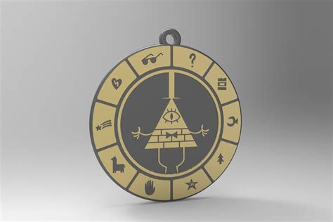 3D printable model Bill Cipher Zodiac Pendant | CGTrader