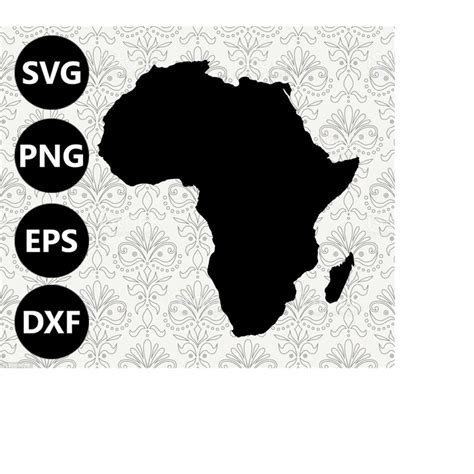 Africa Maps Silhouette Clipart vector svg file for cutting w - Inspire ...