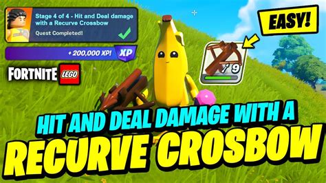 How to EASILY Hit and deal damage with a Recurve Crossbow in a Survival World - Fortnite LEGO ...