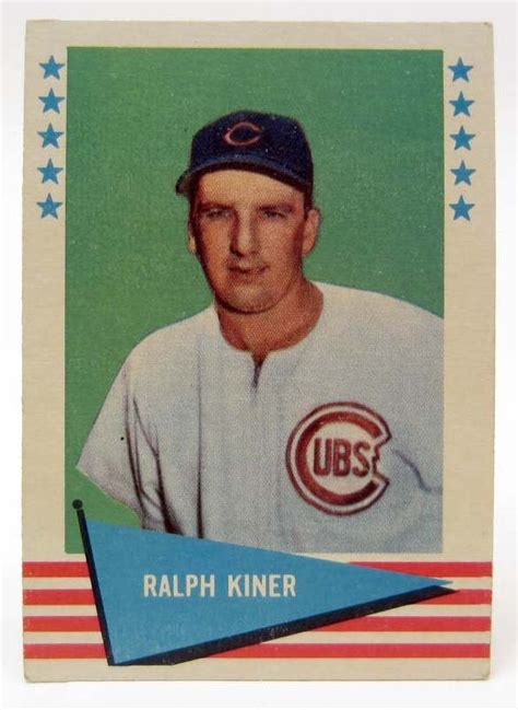 1961 FLEER RALPH KINER #50 BASEBALL CARD : Lot 110