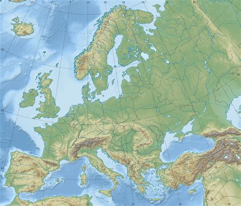 Relief map of Europe | Europe | Mapslex | World Maps