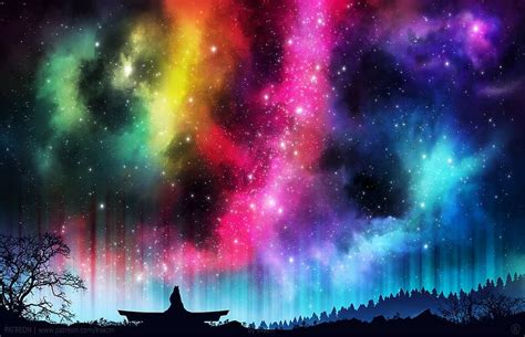 Colorful Night Sky Wallpaper