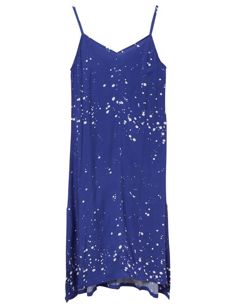 Lyst - Alternative Apparel Rayon Challis Midi Dress in Blue