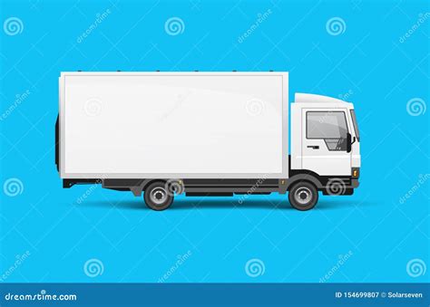 Small Truck Lorry Side View Mockup Stock Vector - Illustration of freight, lorry: 154699807