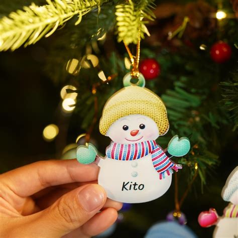 Personalized Snowman Christmas Ornament