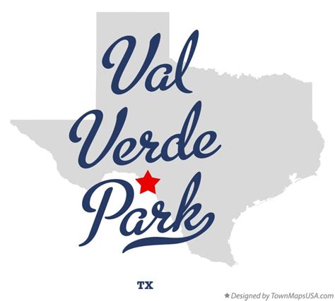 Map of Val Verde Park, TX, Texas