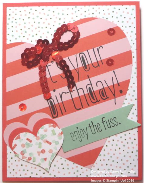 Making a Valentine Birthday Card With Paper Pumpkin | Stamping With Karen