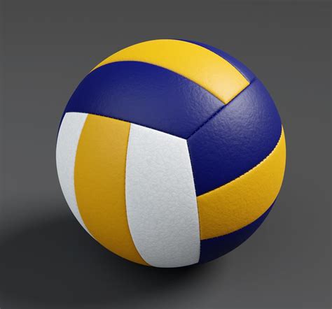 Volleyball Ball 3D Model Low-poly | Low poly, Ball, Volleyball