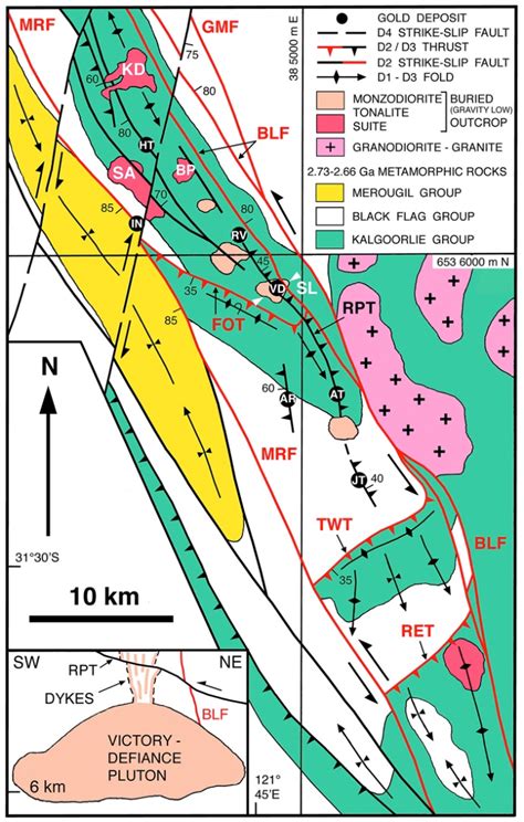 Structural map of the Kambalda mining district (modified from Mueller... | Download Scientific ...