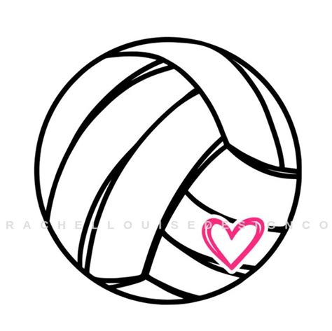 Volleyball Heart SVG DXF EPS File for Cricut Sillhouette - Etsy